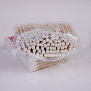 洁美双头木棒棉签棒无菌棒脱脂棉球棉花棒化妆棉棒袋装足100支
