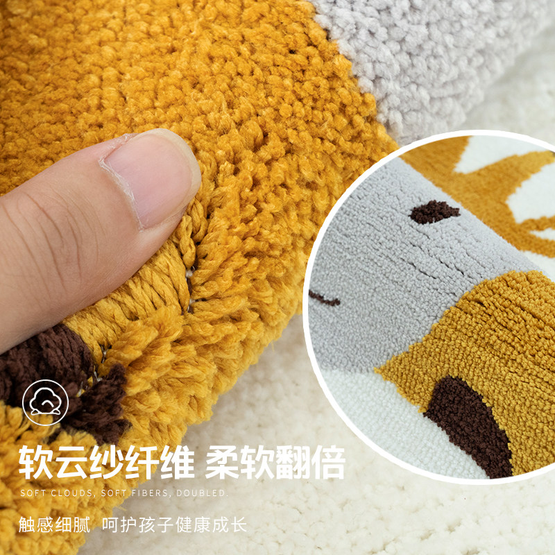 圆形地毯儿童 游戏房间防摔卡通地垫 床边摇椅幼儿园读书地毯定制