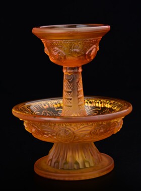 藏式水琉璃护法杯八吉祥供杯佛前供水供酒小号供茶佛前供品大号