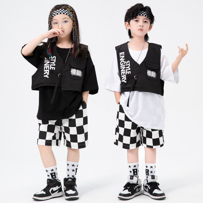 六一儿童街舞演出服少儿团体定制女童爵士男童嘻哈机能风马甲套装,童装/婴儿装/亲子装,儿童演出服,淘宝优惠券,粉丝福利购,淘宝优惠卷