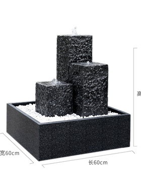 流水摆件天然石材户外喷泉简约新中式水系水景循环水装饰花园庭院