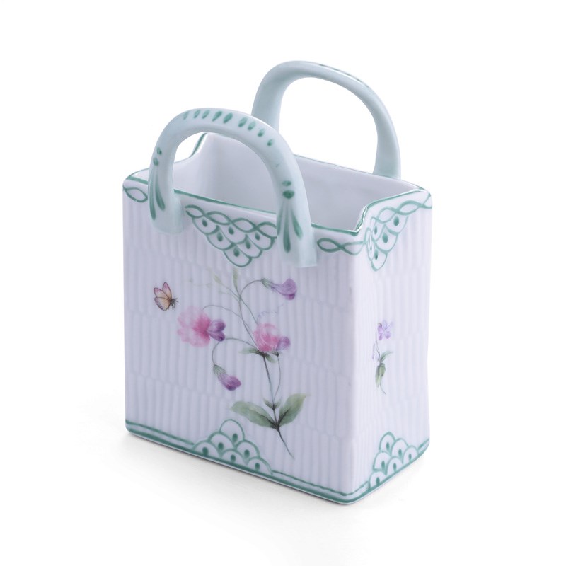 迷你陶瓷手袋花瓶插花器摆件装饰品家居工艺品创意餐桌面客厅卧室