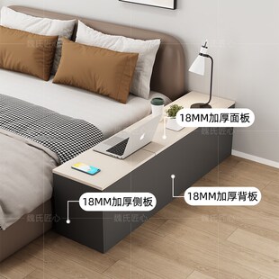 实木床头柜超薄窄柜子床尾缝隙柜长条床边柜榻榻米夹缝储物柜置物
