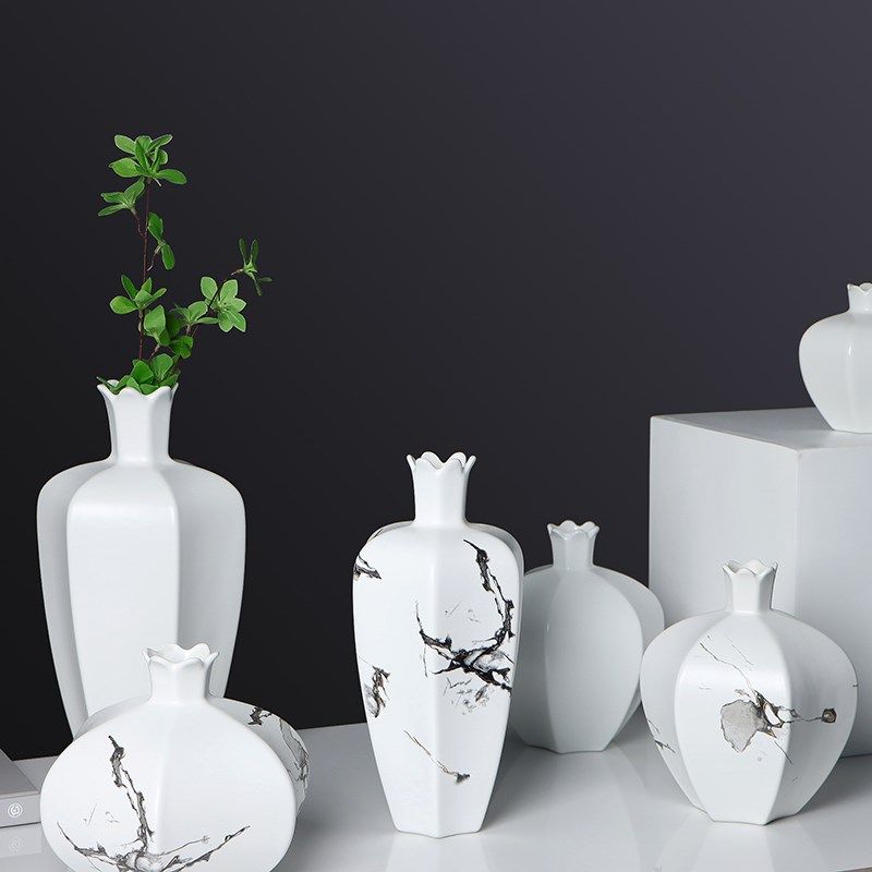 中式售楼部家居摆件样板房软装饰品石榴花瓶茶几电视柜陶瓷插花器,家居饰品,花瓶,淘宝优惠券,粉丝福利购,淘宝优惠卷