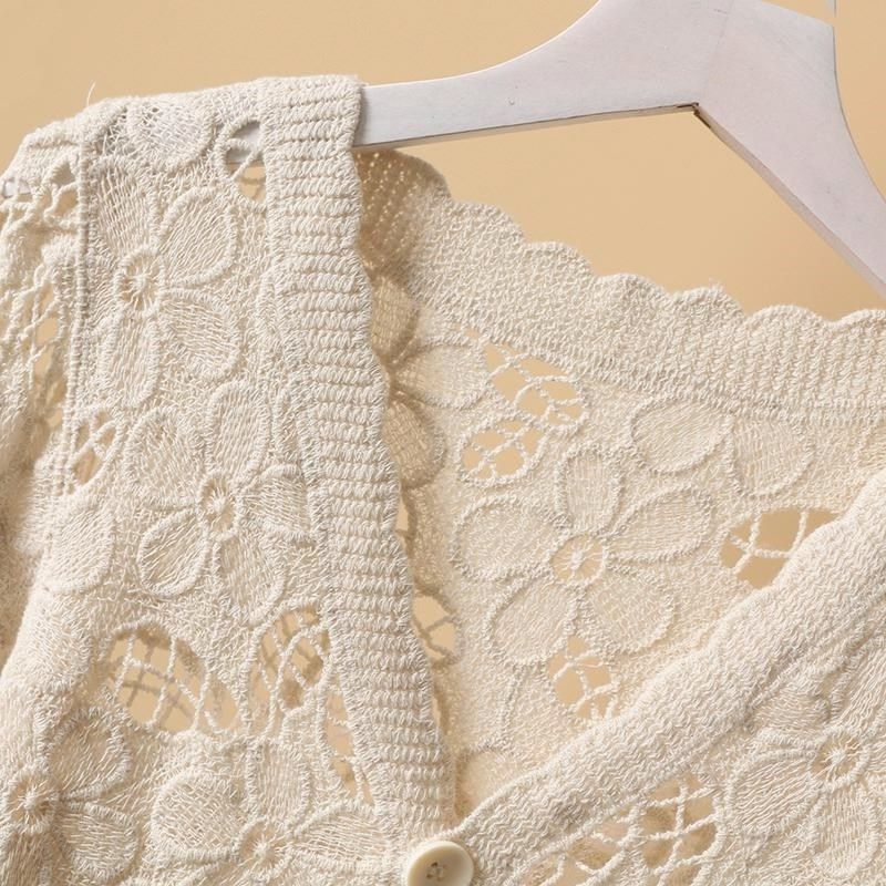 白色薄款镂空开衫女夏季新款短款百搭宽松蕾丝钩花外套小披肩外搭,女装/女士精品,短外套,淘宝优惠券,粉丝福利购,淘宝优惠卷