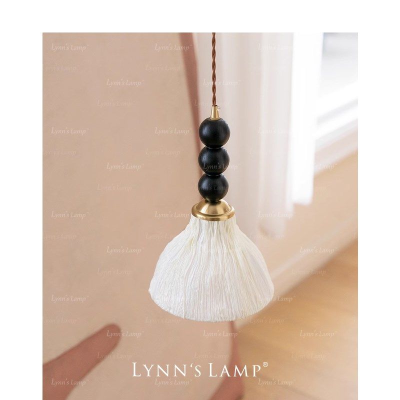 Lynns立意 卧室床头单头吊灯 实木法式卧室布艺角落田园风吊线灯,家装灯饰光源,床头/玄关/吧台/过道吊灯,淘宝优惠券,粉丝福利购,淘宝优惠卷