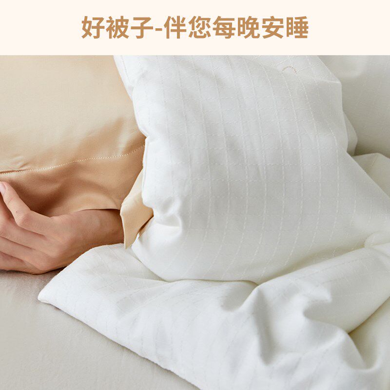 贡缎全棉提花春秋被空调被200x230cm单双人被子被芯可水洗