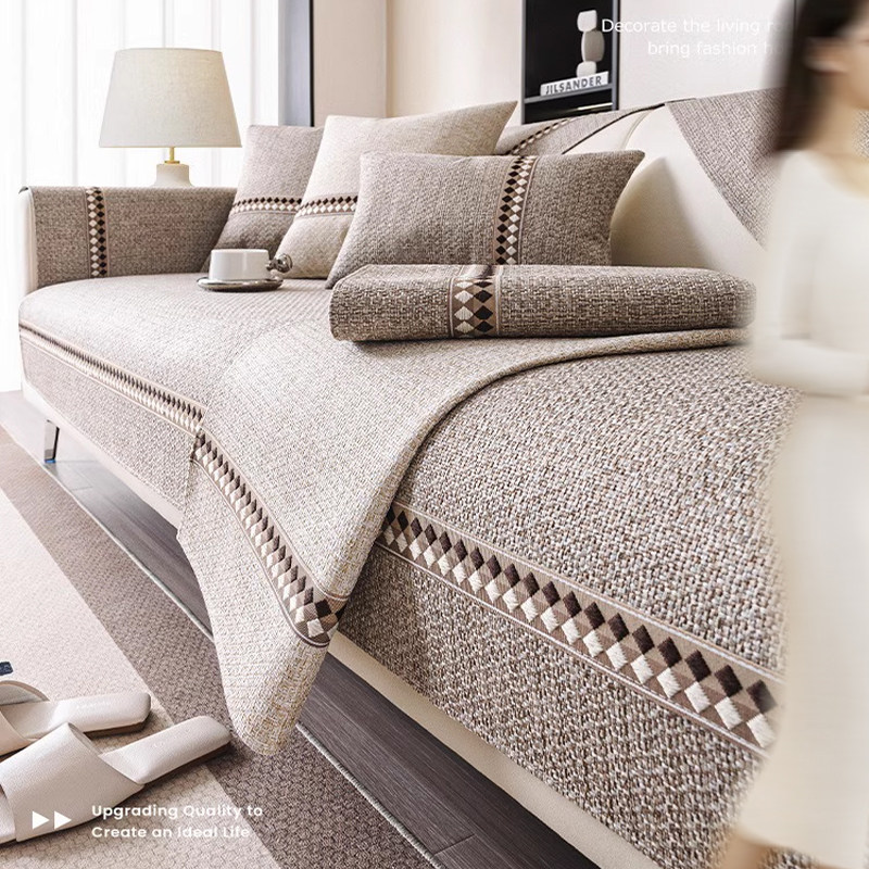 加工定制新款2025沙发垫四季通用防滑坐垫子沙发布套罩直排盖布巾,居家布艺,沙发垫,淘宝优惠券,粉丝福利购,淘宝优惠卷
