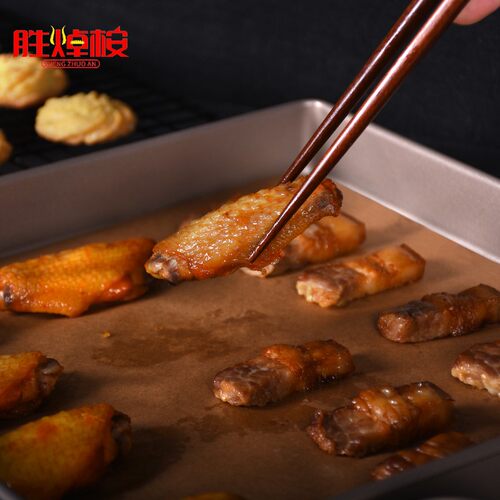 胜焯桉天然原木色烘焙烤箱纸蒸烤两用不粘硅油纸溶豆烤肉蒸包子垫