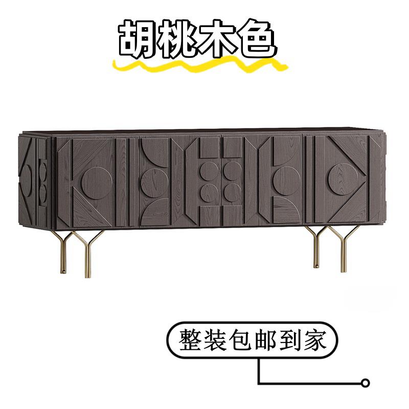 意式极简烤漆电视柜实木客厅视听柜多功能储物柜斗柜玄关装饰柜
