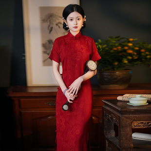 新中式古法全开襟旗袍一片式无省民国少女年轻气质传统大学生优雅