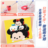 数字油画diy油彩画儿童手工填色小尺寸涂色填充水彩画画装 饰治愈