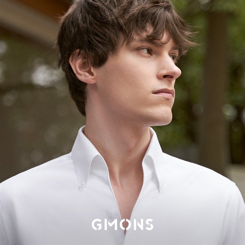 吉约蒙长袖衬衫男纯棉一片领白色商务正装高级感纽扣领休闲衬衣,男装,衬衫,淘宝优惠券,粉丝福利购,淘宝优惠卷