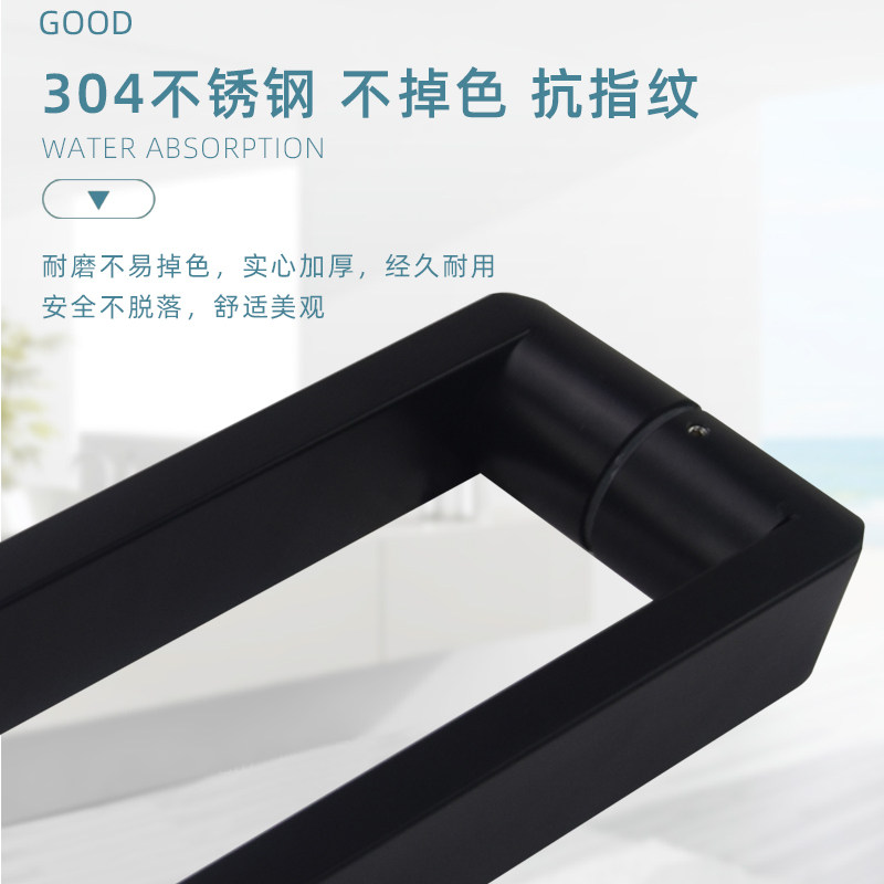 304不锈钢黑色玻璃门拉手浴室门把手办公室推拉门大拉手哑黑烤漆,基础建材,大拉手,淘宝优惠券,粉丝福利购,淘宝优惠卷