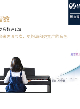 珠江艾茉森vp119S电钢琴88键重锤家用专业初学者电子数码钢琴