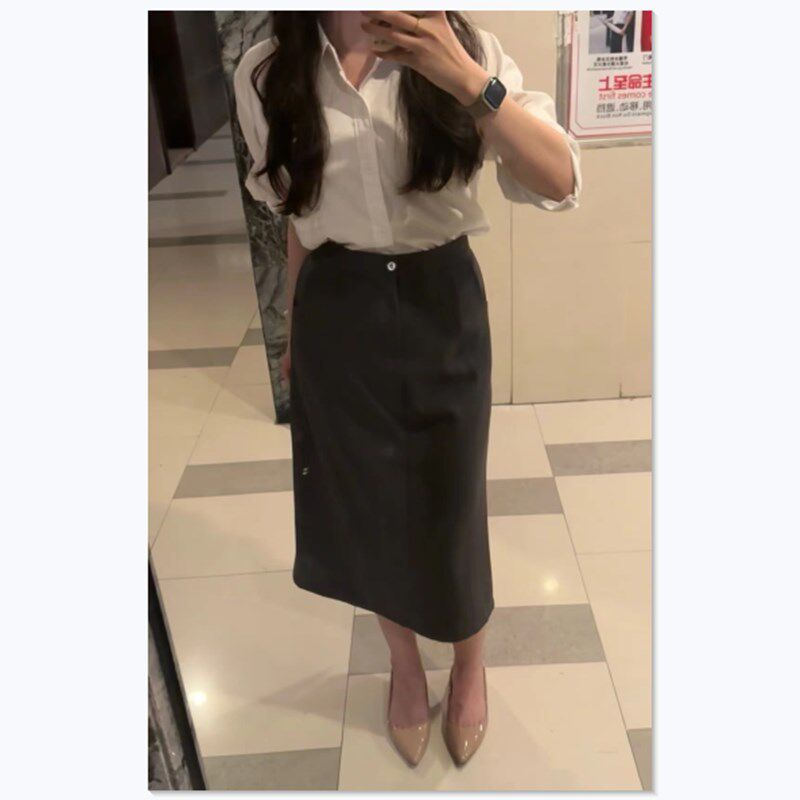 秋季穿搭一整套盐系轻熟气质高级感御姐风职业衬衫裙子两件套装女