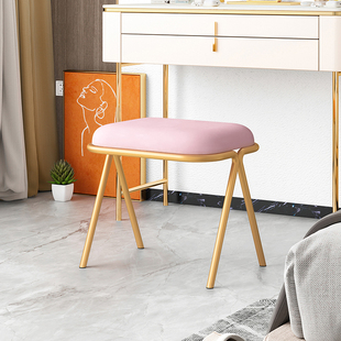 简易梳妆凳网红化妆椅子家用风美甲卧室凳化妆凳书桌椅梳妆台凳子