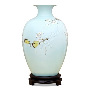 景德镇陶瓷器新中式手绘花瓶工艺品客厅摆件家居玄关办公室装饰品
