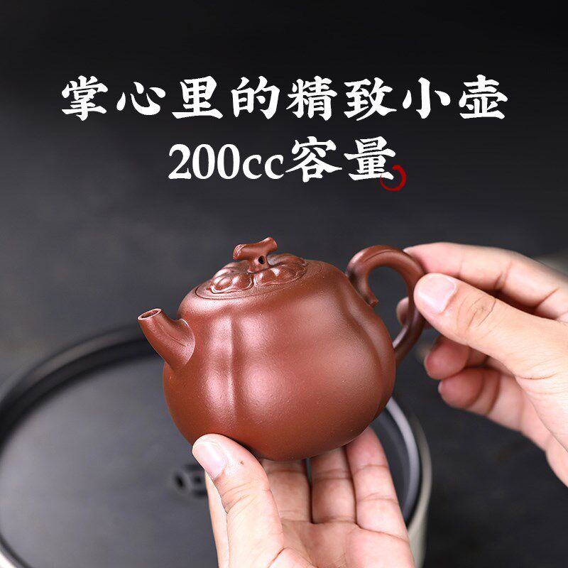 宜兴紫砂壶纯全手工单壶降坡泥名家仿生南瓜泡茶壶家用功夫茶具