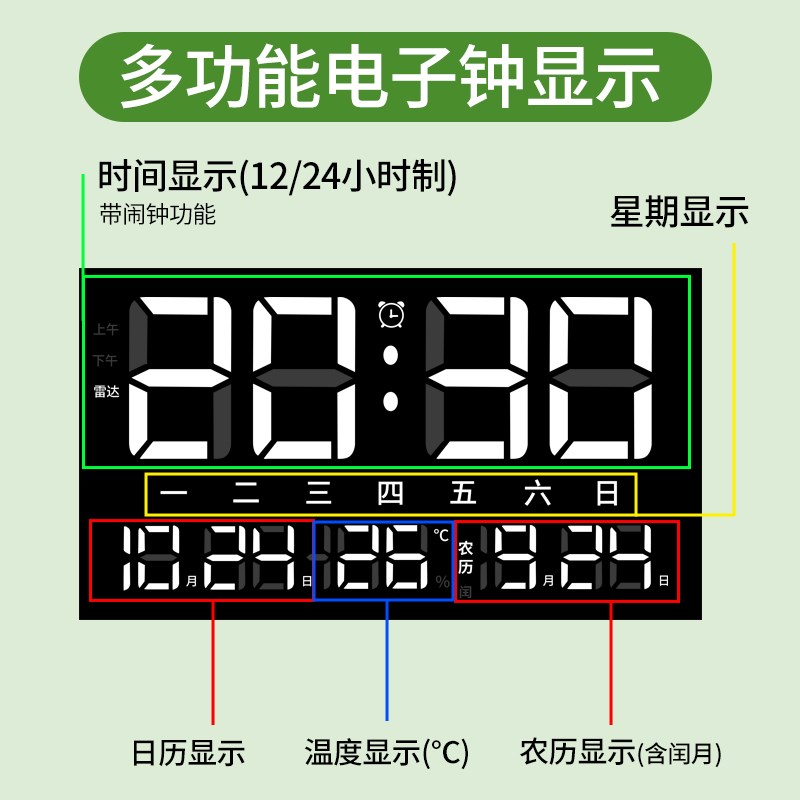 轻奢电表箱装饰画带钟表数字电子钟万年历竖款配电箱盒遮挡挂画钟