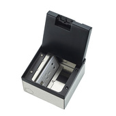 130型嵌入式 不锈钢黑纯平五孔USB网络音频电话 防水溅地插座隐藏式