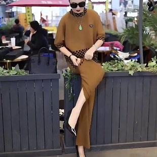 时尚套装洋气时髦夏天两件套阔腿裤贵女装中老年大码上衣妈妈装