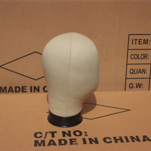 软木包布模特头支架放置假发头模可插针假毛做造型头假人头模型头