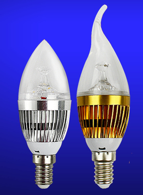 led尖泡拉尾灯泡 led蜡烛灯泡彩色红色绿色蓝色紫色粉色红光蓝光