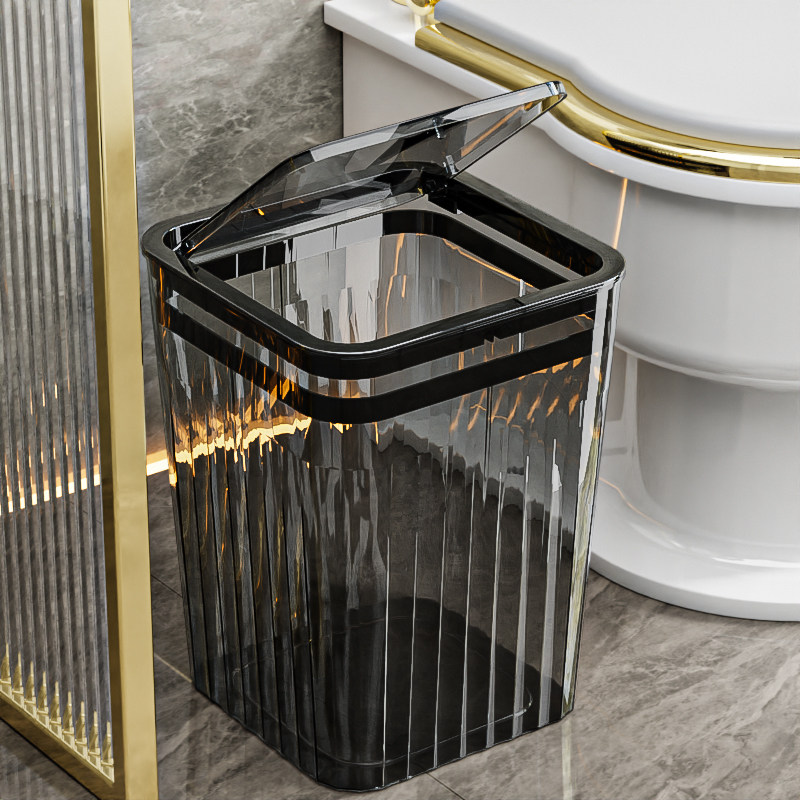 翻盖垃圾桶家用卫生间厕所大号客厅弹盖透明轻奢夹缝厨房纸篓,家庭/个人清洁工具,垃圾桶,淘宝优惠券,粉丝福利购,淘宝优惠卷