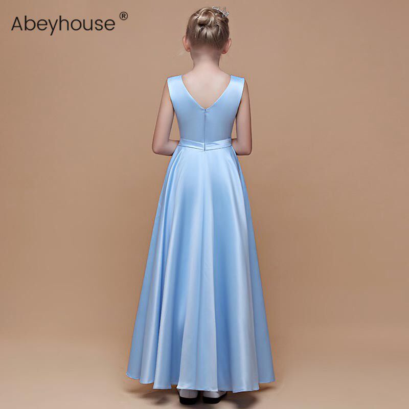 女童长款晚礼服钢琴演出服学生艺考礼服合唱团少女生日走秀公主裙