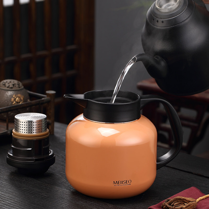 316不锈钢焖茶壶保温水壶温显高档茶水分离大容量养生闷泡壶
