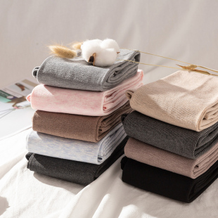 女外穿春秋薄款 袜高腰显瘦秋裤 竖条螺纹修身 踩脚裤 弹力大码 打底裤