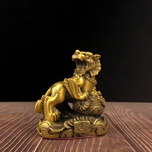 纯铜貔貅招财摆件聚宝盆路冲壁刀客厅书房玄关偏财炒股办公室