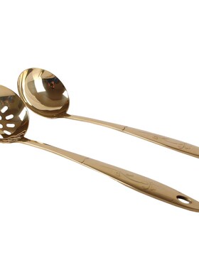 黄铜火锅漏勺汤勺一体加厚长柄紫铜家用厨房盛粥汤勺鹰嘴勺带挂钩