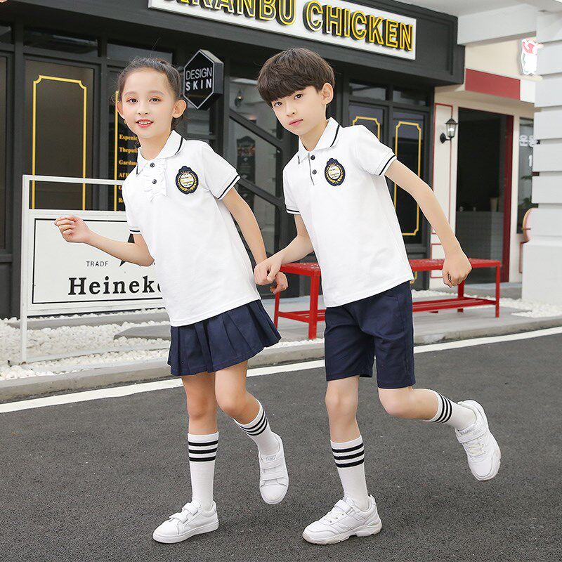 英伦风校服小学生套装夏装新款男女童大班毕业班服学院派幼儿园服