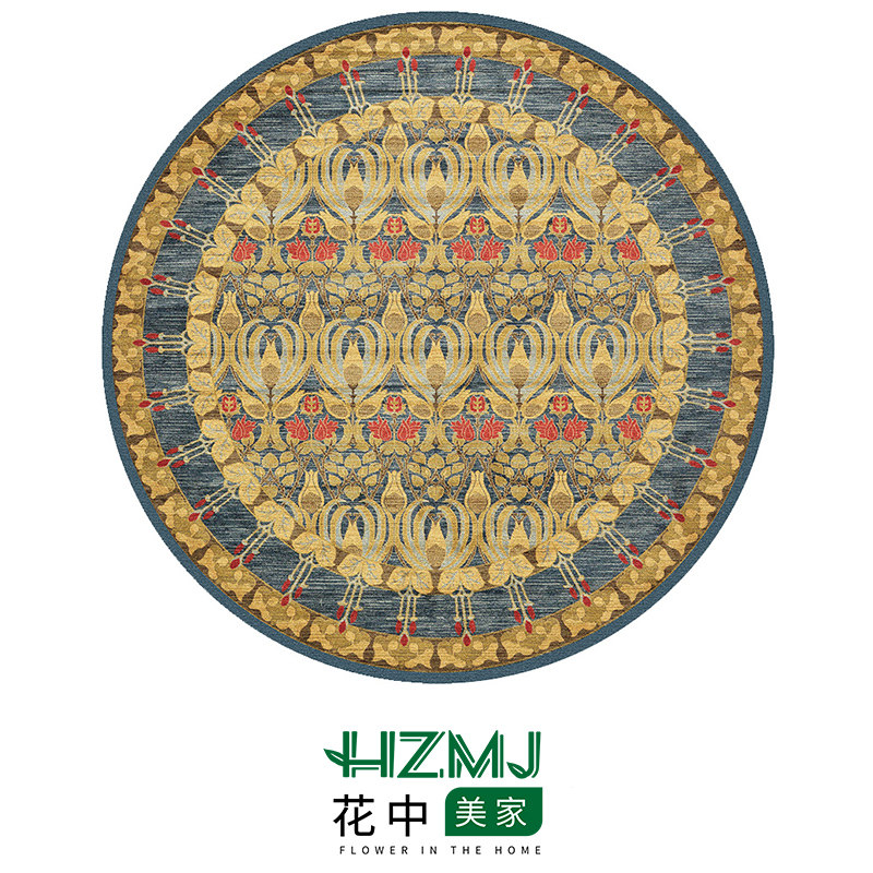 波西米亚圆形地毯客厅餐桌地垫美式书房卧室床边钢琴椅子垫子防滑,居家布艺,地毯,淘宝优惠券,粉丝福利购,淘宝优惠卷