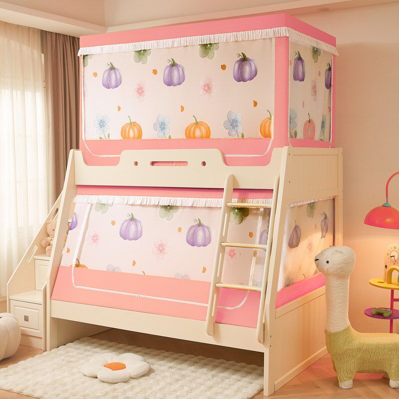 儿童遮光子母床蚊帐上下铺专用梯形2025新款上下床防摔纹帐一体式