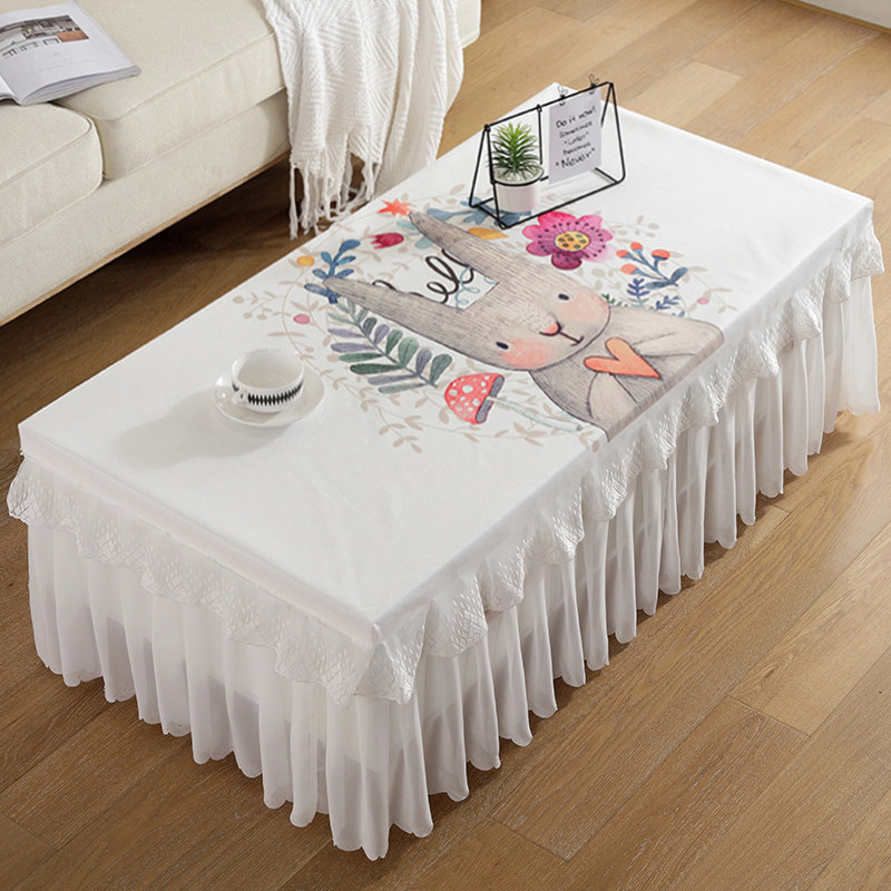 茶几桌布长方形客厅家用防尘套罩电视柜盖巾布艺蕾丝全包茶几桌垫,居家布艺,桌布,淘宝优惠券,粉丝福利购,淘宝优惠卷