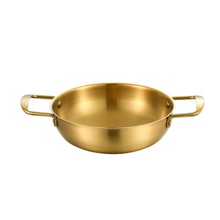 韩式泡面锅不锈钢汤锅金色拉面锅海鲜锅家用电磁炉煮方便面锅火锅