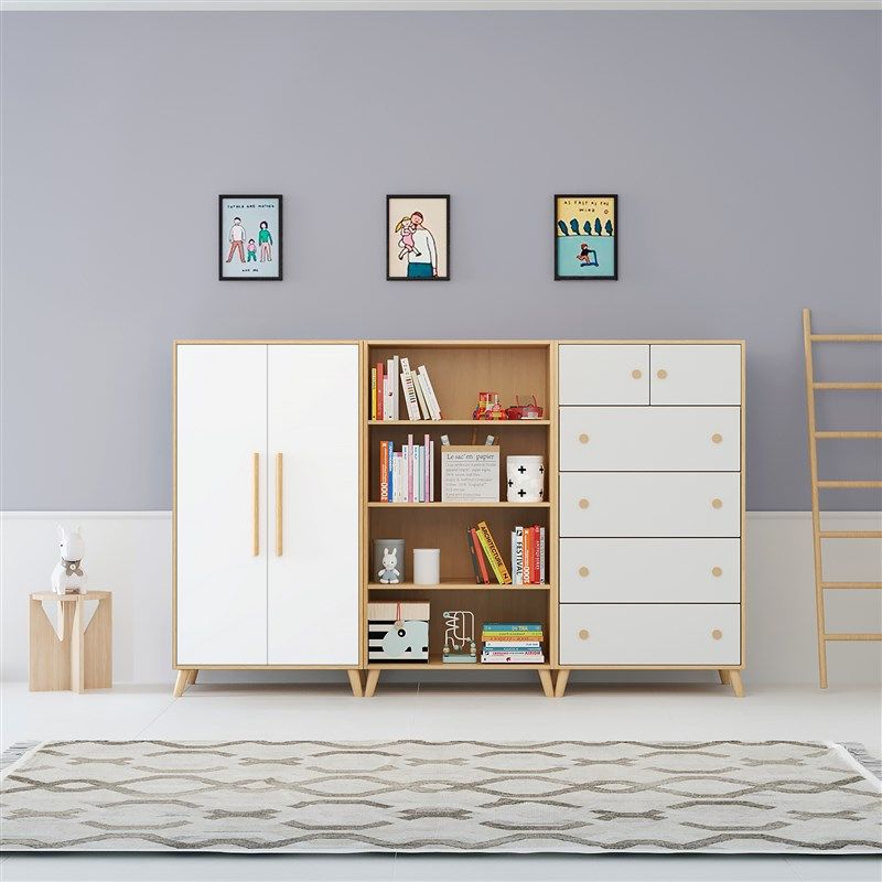 可比熊儿童简易衣柜组装实木卧室小衣柜斗柜书架收纳柜储物柜,住宅家具,独立衣柜,淘宝优惠券,粉丝福利购,淘宝优惠卷