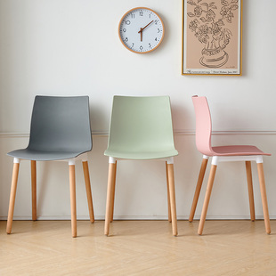 北欧简约塑料椅子家用餐椅成人休闲创意书桌椅懒人靠背凳子网红椅