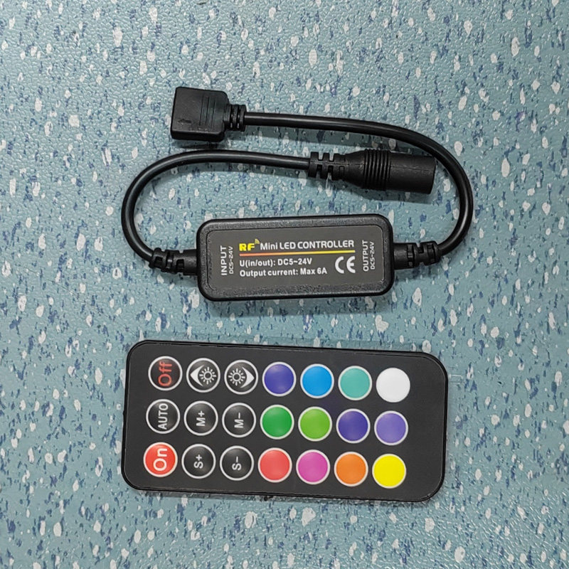 5v24伏LED灯带控制器RGB七彩无线遥控器21键迷你调光小黑壳控制器,家装灯饰光源,室内LED灯带,淘宝优惠券,粉丝福利购,淘宝优惠卷