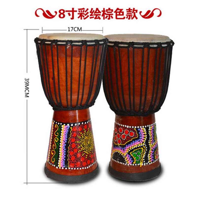 非洲鼓8寸儿童初学者手鼓入门非洲鼓8寸丽江手鼓初学云南鼓非洲鼓