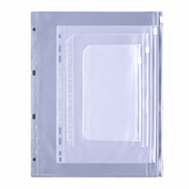 加厚PVC收纳袋a4文件袋多规格6孔活页笔记本拉链袋b5票据手帐本a5