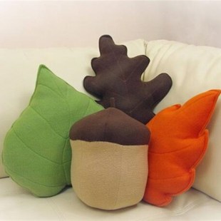 银杏叶松枝树叶异型抱枕靠垫腰枕垫背儿童枕头沙发橱窗飘窗装饰品