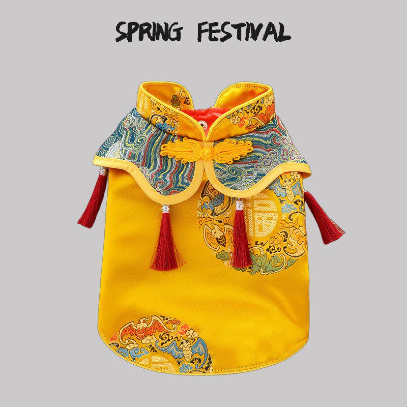 狗狗新年衣服小狗比熊泰迪猫咪春节唐装2025新款宠物过年喜庆装扮