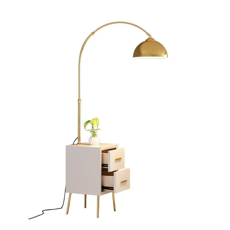 客厅钓鱼灯落地灯沙发边几卧室床头柜高级设计感轻奢置物美式台灯