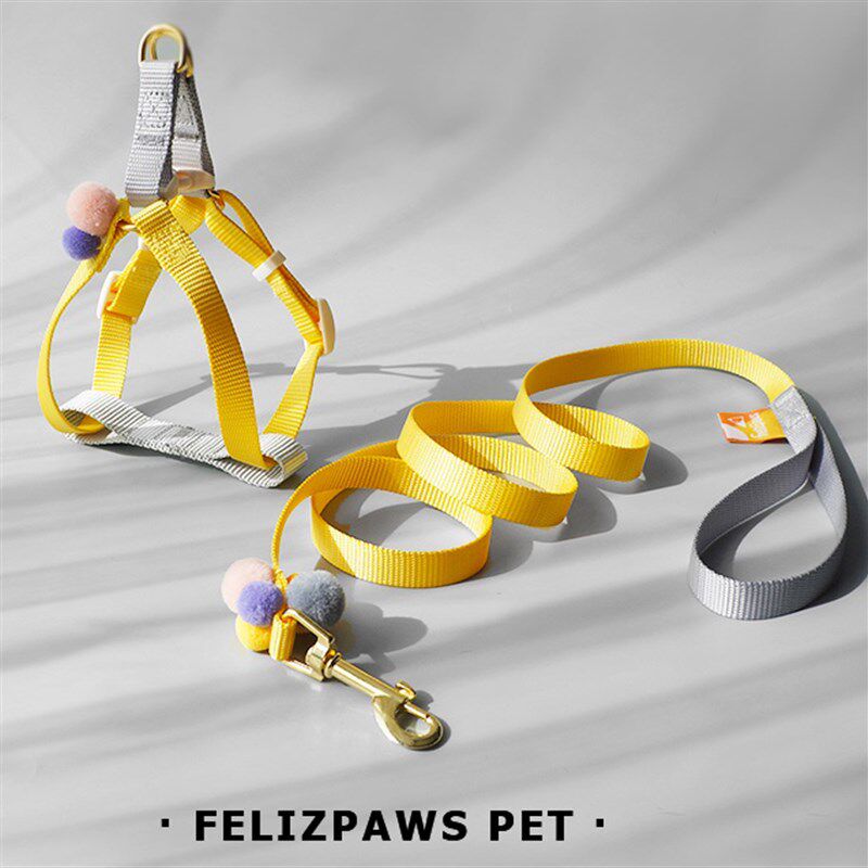 小型犬幼犬专用牵引绳胸背带小鹿犬泰迪贵宾约克夏博美遛狗绳套装