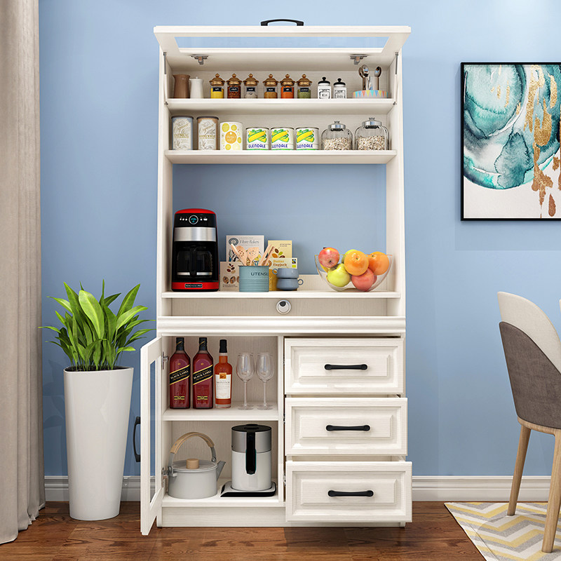 北欧餐边柜餐厅红酒柜厨房储物碗柜子收纳微波炉烤箱柜橱柜碗碟柜