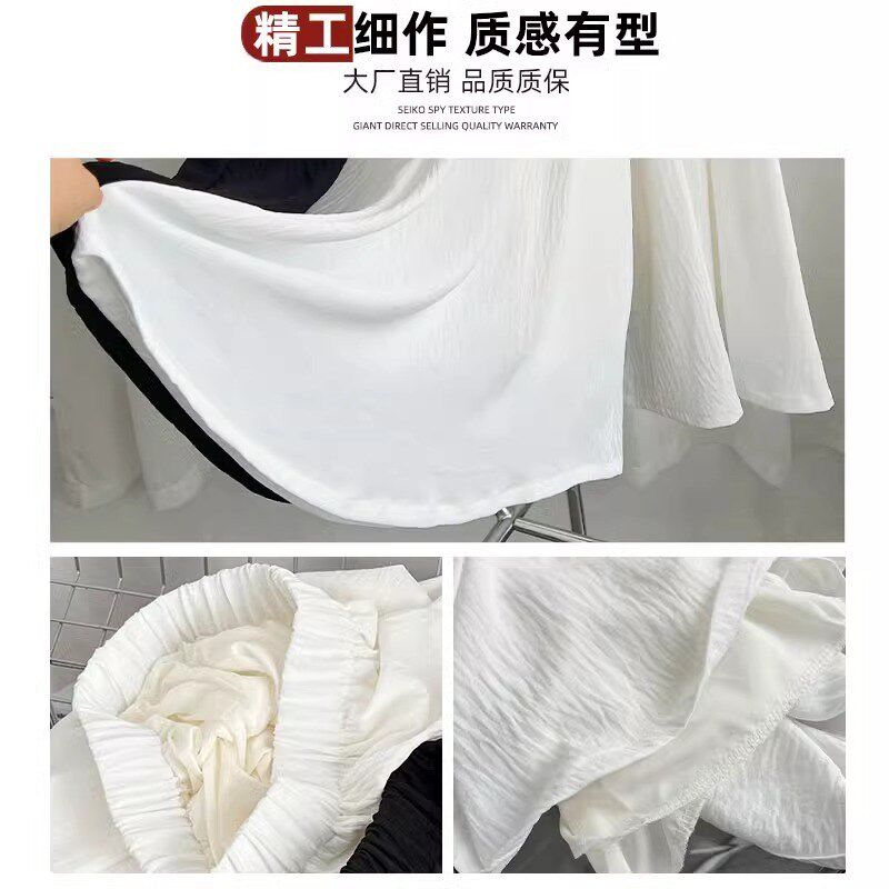 裙裤女小个子2024年夏季新款高腰休闲垂感薄款半身裙子阔腿裤子女